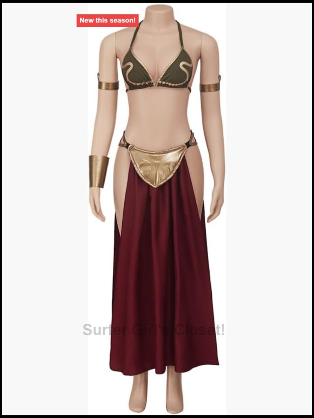 MelangCos Women's Sexy Princess Slave Costume Leia Cosplay Outfit